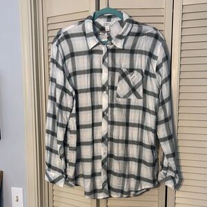 Market & Spruce Black and White Checkered Shirt